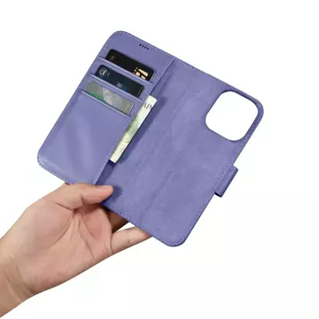 iCarer Wallet Case 2in1 Cover iPhone 14 Pro Max Leather Flip Cover Anti-RFID Light Purple (WMI14220728-LP)