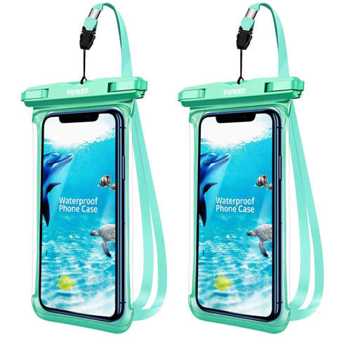 2x Fonken wasserdichte wasserdichte Handyhülle Universal IPX8 bis 6,5 Grün