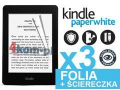 3x Displayschutzfolie für Kindle Paperwhite 3x Tuch