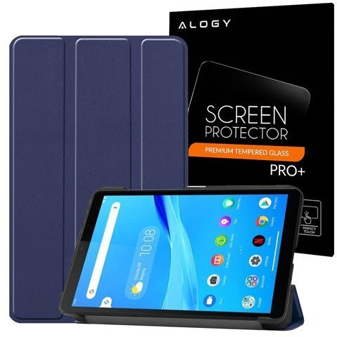 Alogy Book Cover für Lenovo Tab M7 TB-7305F Navy Blue Alogy Glas