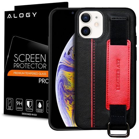 Alogy Ledertasche für Apple iPhone 12 Mini 5.4 Schwarz Glas