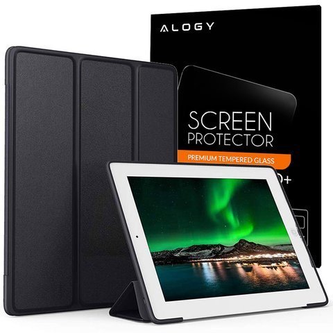 Alogy Smart Case Apple iPad 2 3 4 Schwarzes Glas