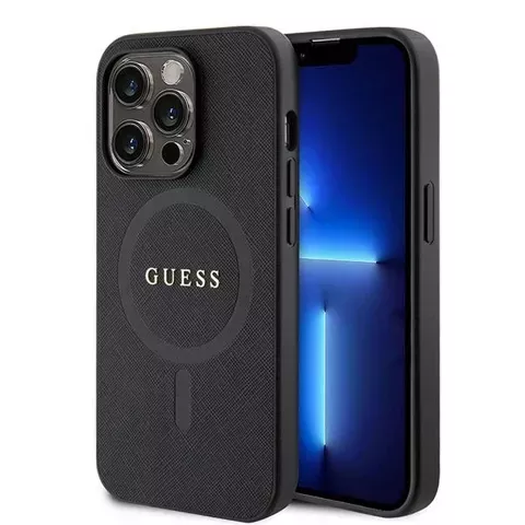 Etui Guess GUHMP15XPSAHMCK für iPhone 15 Pro Max 6,7" czarny/schwarz Hardcase Saffiano MagSafe