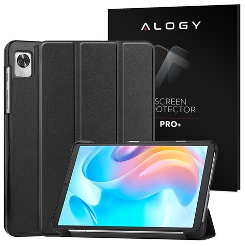 Klapphülle Alogy Book Cover für Realme Pad Mini 8.7 Black Glass