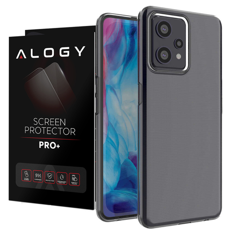 Silikonhülle Alogy-Hülle für Realme 9 Pro transparentes Glas