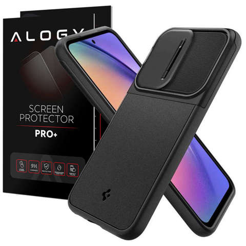 Spigen Optik Armor Schutzhülle für Samsung Galaxy A54 5G, schwarzes Glas