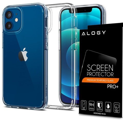 Spigen Ultra Hybrid Hülle für Apple iPhone 12 Mini 5.4 Kristallklares Alogieglas