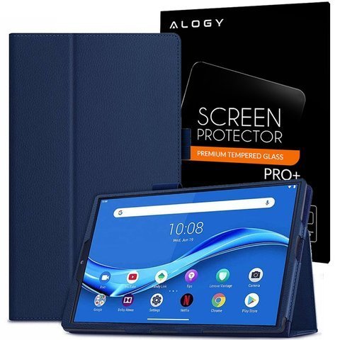 Standabdeckung Alogy für Lenovo M10 Gen.2 TB-X306 Marineblaues Glas