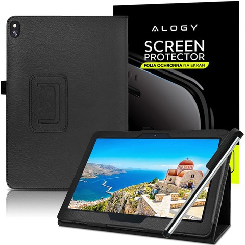 Ständerabdeckung Alogy Ständer für Lenovo Tab M10 10.1 TB-X505 F / L Black Foil Stylus Pen