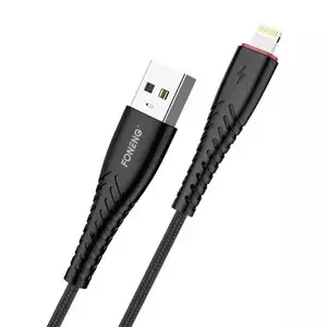 USB-Kabel für Lightning Foneng X15, 2,4 A, 1,2 m (schwarz)