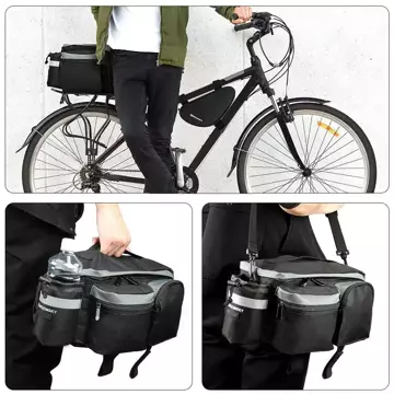 „Wozinsky Fahrradträgertasche mit Schultergurt 6l schwarz (WBB3BK)“