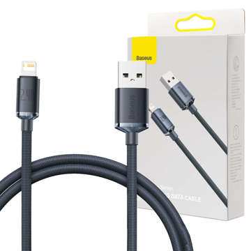 1,2 m Baseus Crystal-Kabel USB-Kabel für iPhone 2.4A Lightning Black
