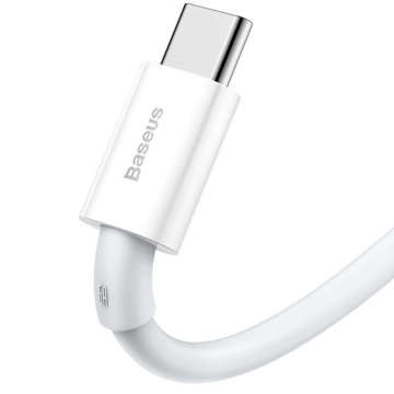 1m Baseus Superior Kabel USB zu USB-C Typ C 66W Weißes Kabel