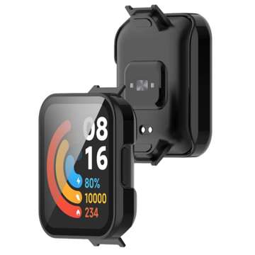 2in1 Schutzhülle mit eingebautem Glas für Xiaomi Redmi Watch 2 Lite Alogy Classic Case Black