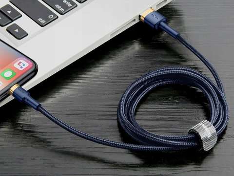 2m Baseus Keviar USB Lightning Kabel für iPhone iPad iPod 1.5A Marineblau