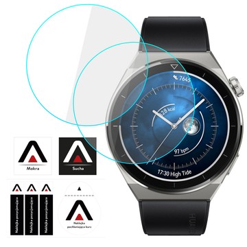 2x Alogy 9H gehärtetes Glas für Huawei Watch GT 3 Pro 46mm