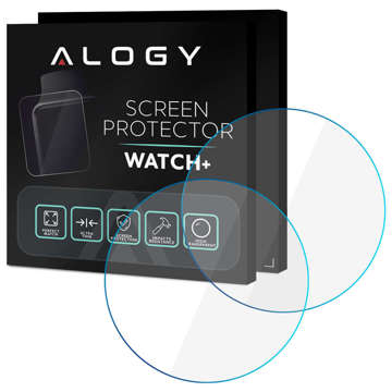 2x Alogy Displayschutzfolie aus gehärtetem Glas für Samsung Galaxy Watch 5 44mm