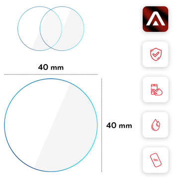 2x Alogy Displayschutzfolie aus gehärtetem Glas für Samsung Galaxy Watch 5 44mm