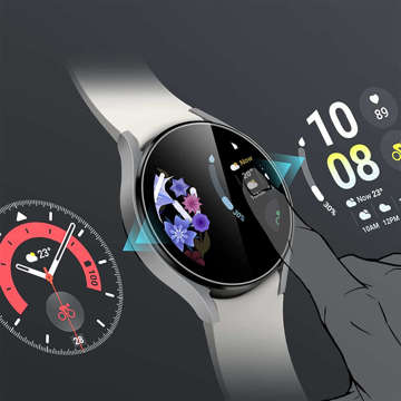 2x Alogy Displayschutzfolie aus gehärtetem Glas für Samsung Galaxy Watch 5 44mm