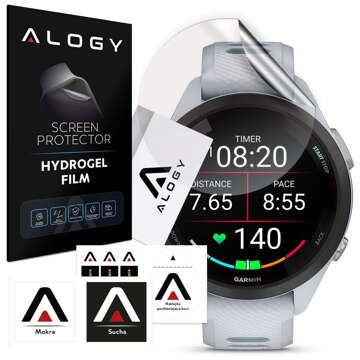 2x Alogy Hydrogel Smartwatch-Schutzfolie für Garmin Forerunner 265s