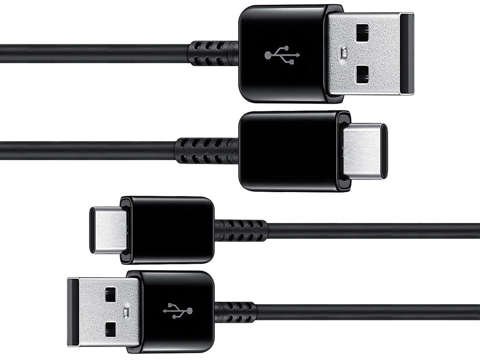 2x Original Samsung USB Typ C Kabel EP-DG930MBEGWW 1,5m schwarz