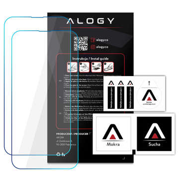 2x Panzerglas 9H Alogy Displayschutz für Apple iPhone 14 Plus / 14 Pro Max