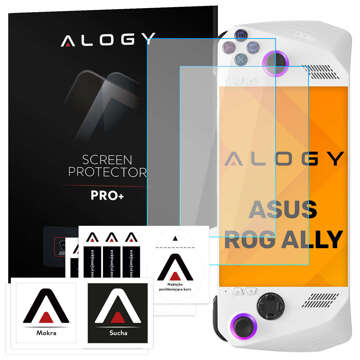 2x Panzerglas für Asus ROG Ally für Alogy Displayschutzfolie Pro 9H Konsolenbildschirm