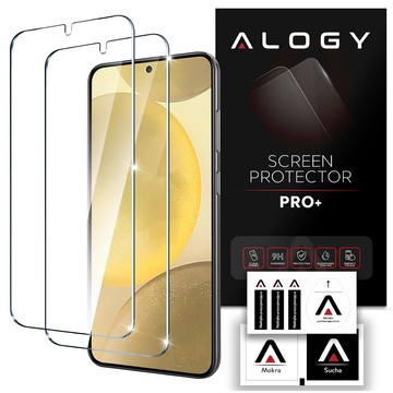 2x Panzerglas für Samsung Galaxy S24 Plus Displayschutzfolie Pro 9H Alogy [2 Stück]