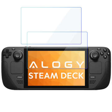 2x Tempered Glass 9H Alogy Displayschutz für Steam Deck Konsole