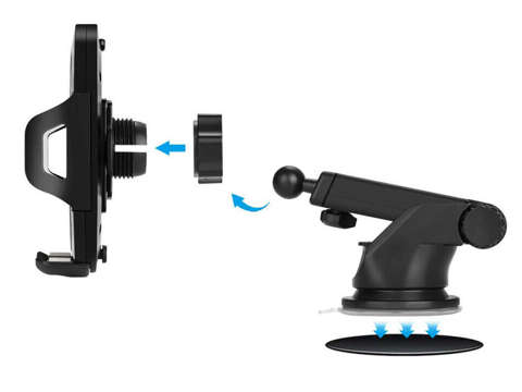 360 Autohalterung für das Armaturenbrett Alogy Carbon Black