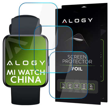 3x Folia hydrożelowa Alogy Hydrogel für Xiaomi Mi Watch China