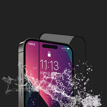 9H gehärtetes Glas für den Spigen Glass FC-Bildschirm für die Hülle für Apple iPhone 14 Pro Max Black