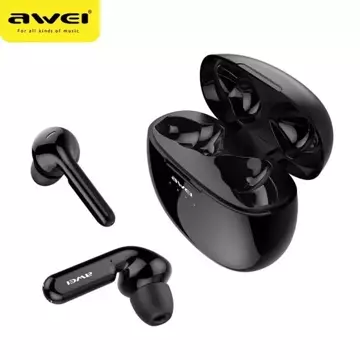 AWEI Bluetooth 5.0 Kopfhörer T15 TWS Dockingstation schwarz/schwarz