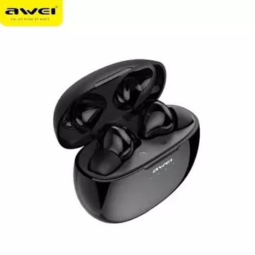 AWEI Bluetooth 5.0 Kopfhörer T15 TWS Dockingstation schwarz/schwarz