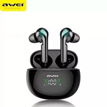 AWEI Bluetooth 5.0 Kopfhörer T15P TWS Dockingstation schwarz/schwarz