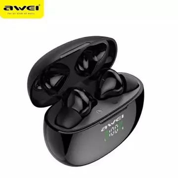 AWEI Bluetooth 5.0 Kopfhörer T15P TWS Dockingstation schwarz/schwarz