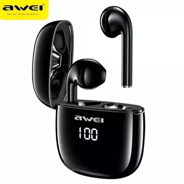 AWEI Bluetooth 5.0 T28P TWS kabellose Kopfhörer-Dockingstation schwarz