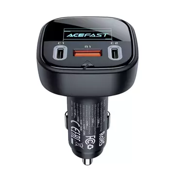 Acefast Autoladegerät 101W 2x USB Typ C / USB, PPS, Power Delivery, Quick Charge 4.0, AFC, FCP schwarz (B5)