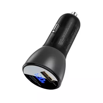 Acefast Autoladegerät 63W USB Typ C / USB, PD3.0, PPS, QC3.0, AFC, FCP, SFCP schwarz (B6 schwarz)