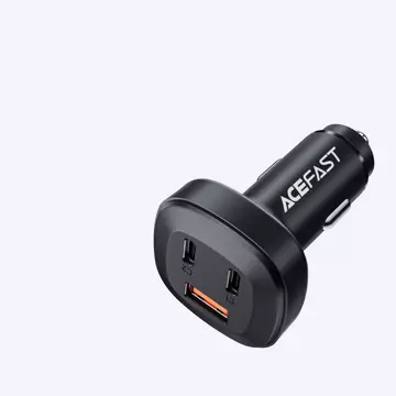 Acefast Autoladegerät 66W 2x USB Typ C / USB, PPS, Power Delivery, Quick Charge 4.0, AFC, FCP, SCP schwarz (B3 schwarz)