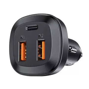 Acefast Autoladegerät 66W 2x USB / USB Type C, PPS, Power Delivery, Quick Charge 4.0, AFC, FCP, SCP schwarz (B9)