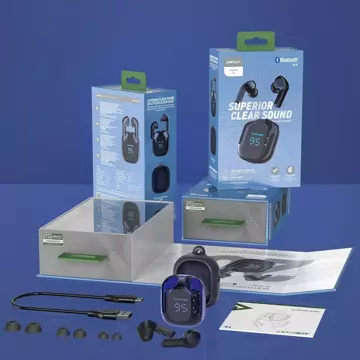 Acefast In-Ear-Funkkopfhörer TWS Bluetooth blau (T6 saphirblau)