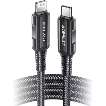 Acefast Kabel MFI USB Typ C - Lightning 1,8m, 30W, 3A schwarz (C4-01 C Schwarz)