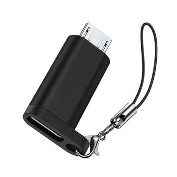 Adapter Alogy Steckerkonverter USB-C Typ C auf Micro USB 3.0 Schwarz