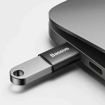 Adapter Baseus Mini OTG Adapter USB-A auf USB-C Typ C Adapter Schwarz