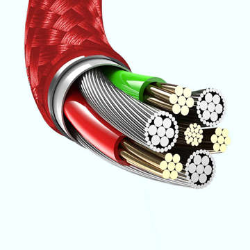 Alogiekabel USB-A auf USB-C Typ C 6A Kabel 1m Rot