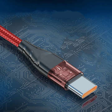 Alogiekabel USB-A auf USB-C Typ C 6A Kabel 1m Rot