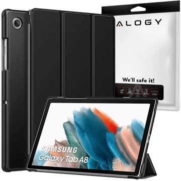 Alogy Book Cover Hülle für Samsung Galaxy Tab A8 2021 SM-X200 / SM-X205 Schwarz