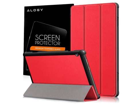 Alogy Book Cover für Lenovo Tab M10 10.1 TB-X605 Rotes Glas