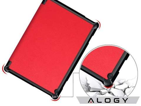 Alogy Book Cover für Lenovo Tab M10 10.1 TB-X605 Rotes Glas